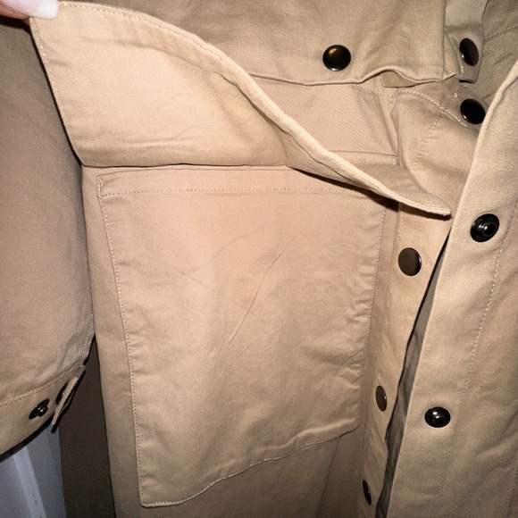 Amazon The Drop Women's Tan Convertible Trench Utility Coat by Takkunda Large - Picture 8 of 9